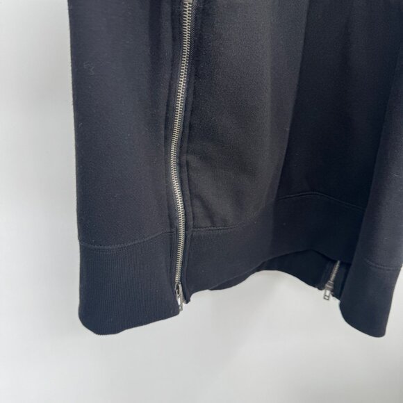 Among Equals Pull Over Men size Large L Black half zipper sides sweatshirt top - Picture 6 of 11
